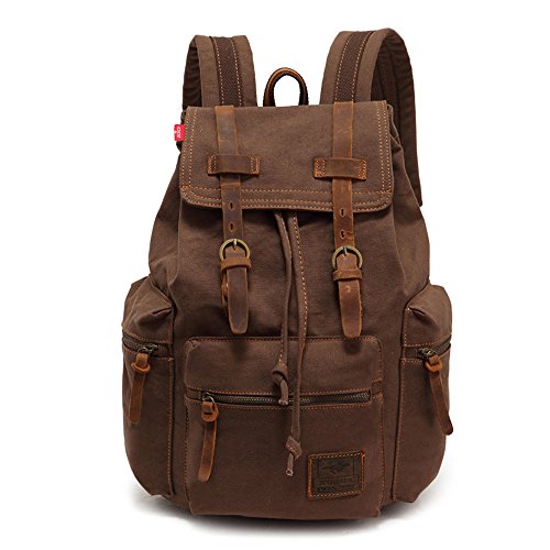 AUGUR Retro Segeltuch Rucksack