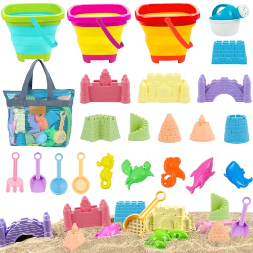 YUEJIDZ Sandspielzeug Strandspielzeug Kinder,23 Stück Strand Sandspielzeug Set mit...