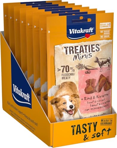 Vitakraft Treaties Minis, Hundeleckerli, mit Rind und Karotte, mit hohem Fleischanteil,...