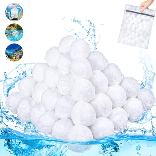 VAZILLIO Filterballs 800g Pool Filterbälle ersetzen 28.6 kg Filtersand für...