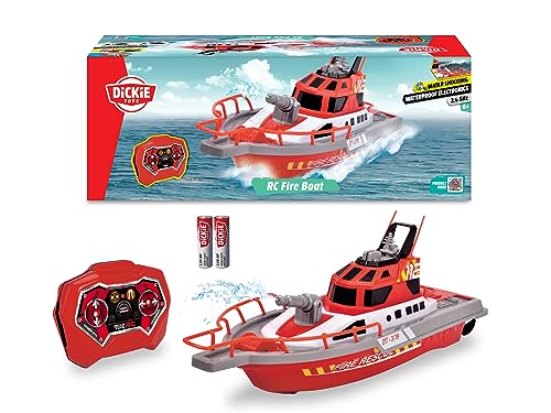 Dickie Toys 201107000 Feuerwehrboot, ferngesteuertes Boot mit Funksteuerung, Feuerwehr,...