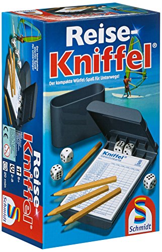Schmidt Spiele 49091 Reise-Kniffel mit Zusatzblock, bunt