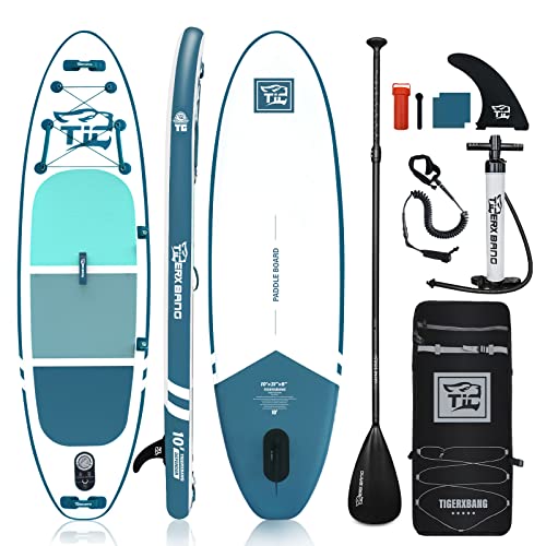 TIGERXBANG Aufblasbare SUP Boards Stand Up Paddleboarding 305x80x15cm mit hochwertigem...