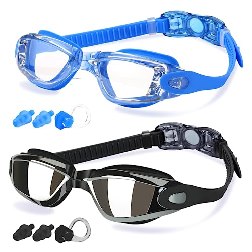 COOLOO Schwimmbrille für Erwachsene Herren Frauen Jugend Kinder, Anti-Fog UV-Schutz Ohne...