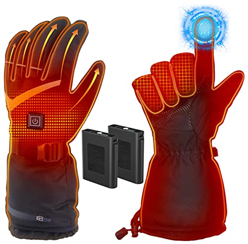 Verbesserte Beheizbare Handschuhe Herren Damen,7.4V/2×5000mAh Beheizte Handschuhe mit...