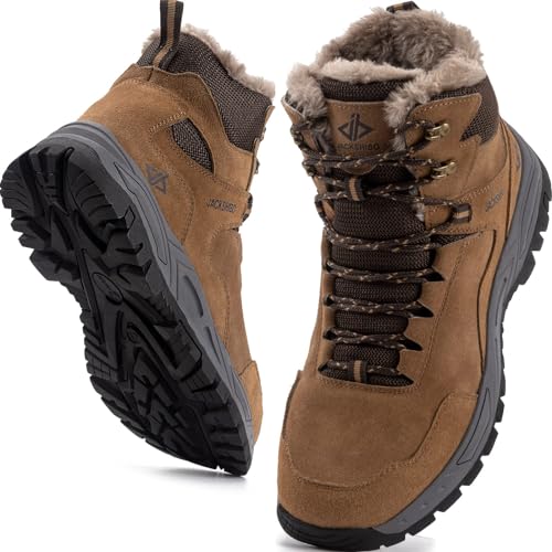 JACKSHIBO Winterschuhe Herren Winterstiefel Damen Warme Gefüttert Stiefel Herren Damen...