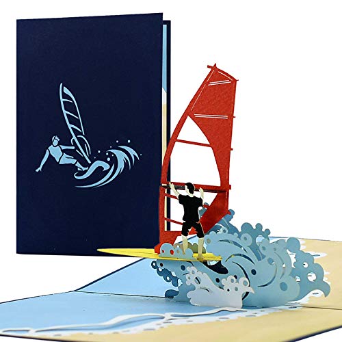Diese-Klappkarten Gutschein oder Geburtstagskarte für Surfer oder Wassersportler |...