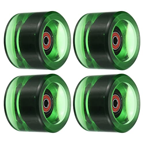 PATIKIL 4Pack 70mm 78A Langboard Räder mit Rot ABEC-9 Lager Weich Cruiser Räder Straße...