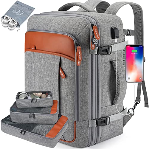 Lumesner Handgepäck-Rucksack mit 4 Packwürfeln; 40L Reiserucksack für Männer und...