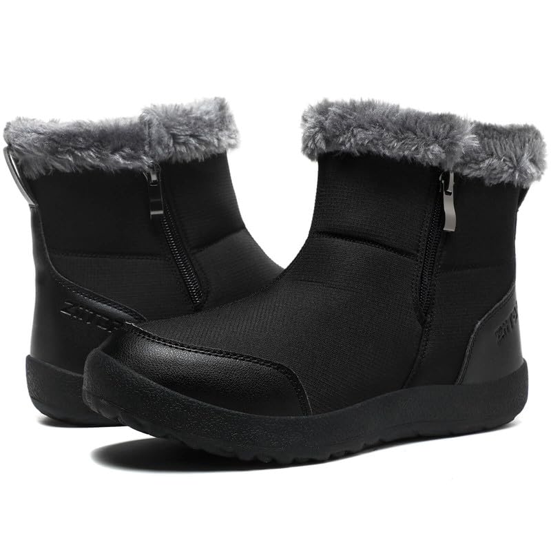 Winterstiefel Damen Wasserdicht Warm Winterschuhe Plush Gefütterte Schneestiefel Winter...