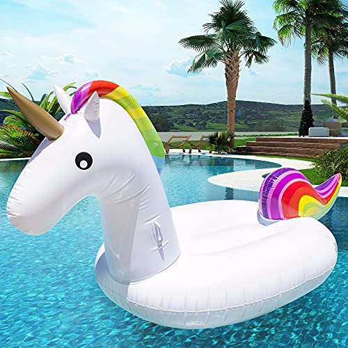 Dracarys Riesiges Aufblasbares Einhorn Luftmatratze, 200×100×90cm Aufblasbarer Einhorn...