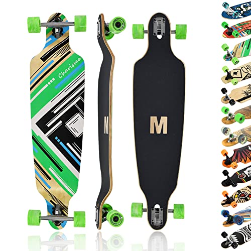 MAXOfit Longboard Charisma Green No. 64 - Drop Down Board mit robustem Deck und...