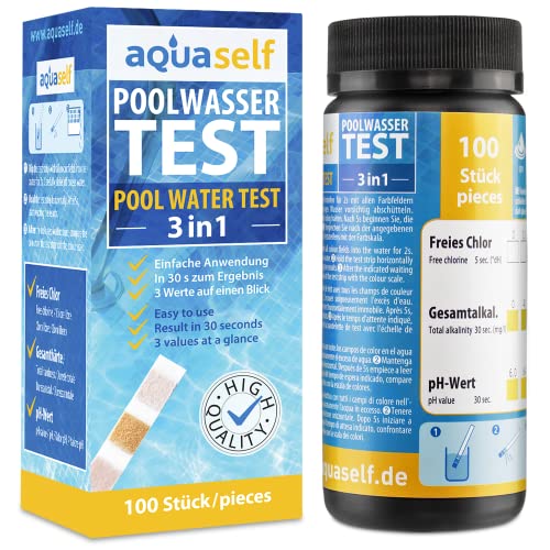 aquaself Poolwasser-Test BASIS – Wassertester für Pool auf pH und Chlor und...