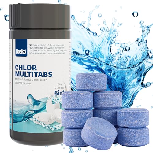 Belko® Chlor MultiTabs 5 in 1, 20 g Multifunktionstablette, langsamlöslich...