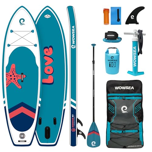 WOWSEA K1 Aufblasbares Stand-Up-Paddle-Board, Touring- und stabiles Kinder-SUP-Brett,...