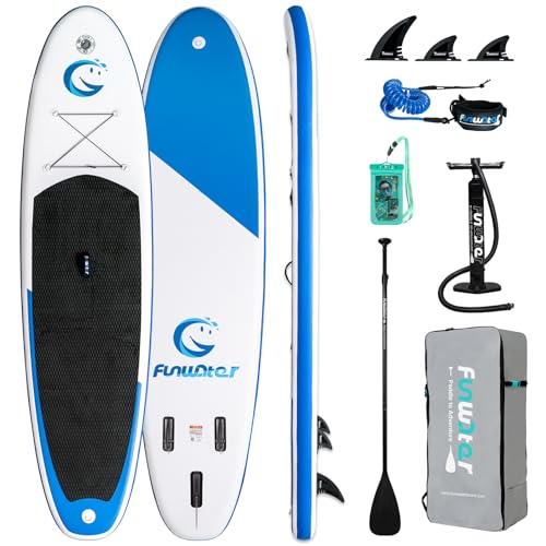 FunWater Aufblasbares Stand Up Paddle Board Surfbrett SUP Komplettes Paddleboard Zubehör...