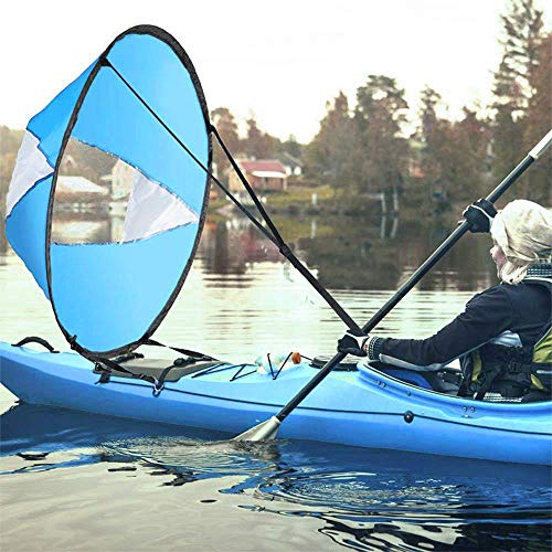 Groß 108cm Kajak Windsegel Paddel Tragbar Kanus Popup Downwind Segel Kit Kajak Zubehör...