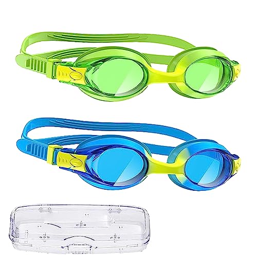 flintronic 2 Stücke Kinder Schwimmbrille，Schwimmbrille für Kinder für 6-14...