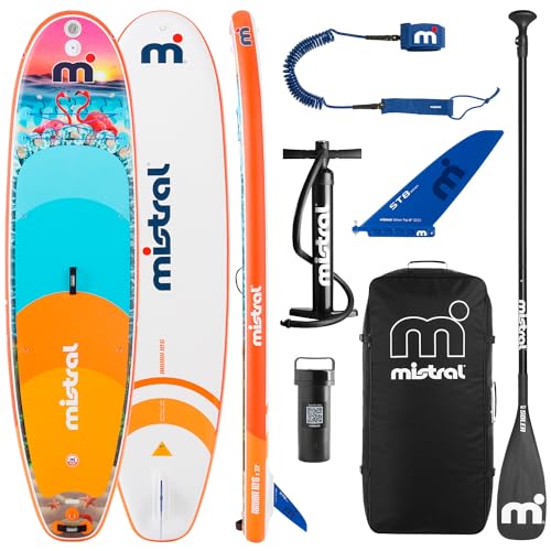 Mistral© SUP Board Set Aruba 10'6 - Stand up Paddling Board Aufblasbar - Für Familien -...