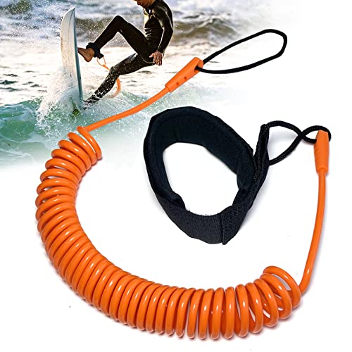 Senbaler 10 Füße Surf Leash,SUP Kajak Sicherheitsleine,Coiled Fußschlaufe Einziehbares...