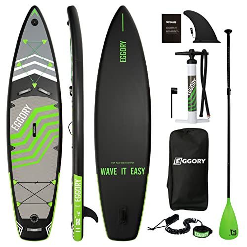 Stand Up Paddling Board Set aufblasbar 335 cm 150 kg | Fußleine, Pumpe, Paddel, Tasche &...