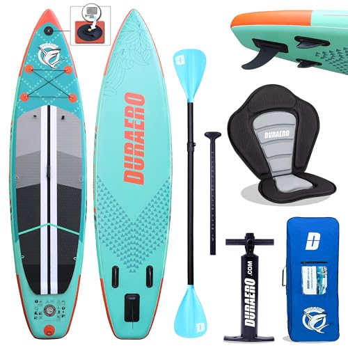 Aufblasbare SUP Board Set Stand Up Paddle Board Premium Surfboard inkl. Kajak Sitz, Dopple...