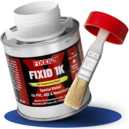 FIXID 1K Schlauchboot Reparatur Kleber extra stark 250ml mit Pinsel - Flüssiger PVC...