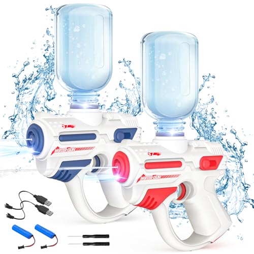 DDULEOG Elektrische Wasserpistole, 2 Stück Automatische Wasserpistole Elektrisch mit...