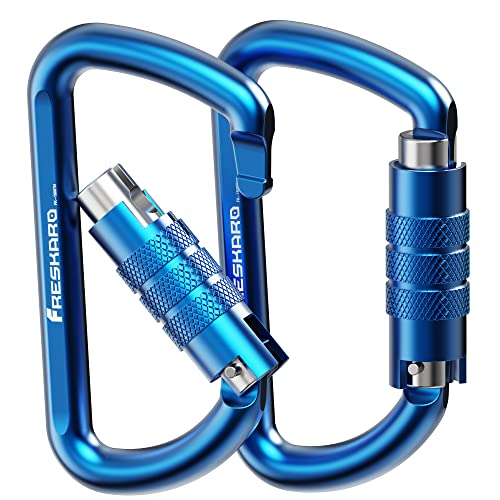 FresKaro 3inch Twist Locking Karabiner-Clips, Gewichtsklasse 1224kg, Auto-Lock Aluminium...