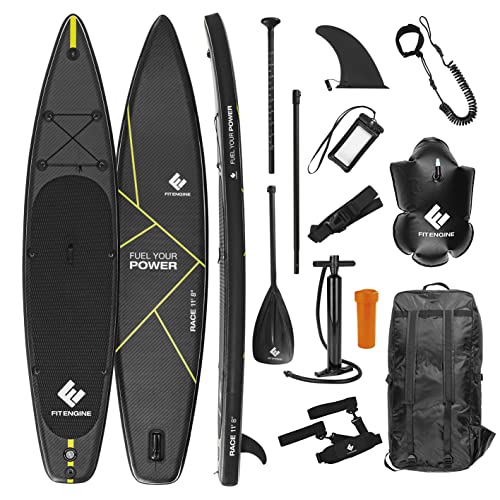 FitEngine SUP Racer 11'8'' - 360 cm | Umfangreiches Stand-up-Paddle-Board Set inkl....