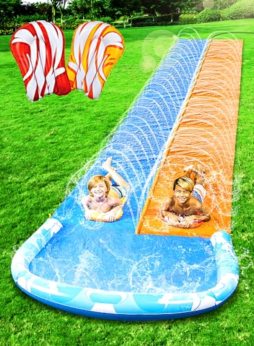 Joyin water slide with 2 bodyboards