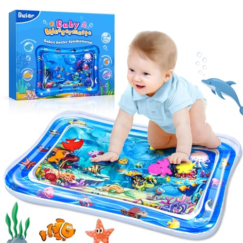 Dusor Wassermatte Baby Spielzeug 3 6 9 Monate, Wasserspielmatte BPA-frei, Spielmatte Baby,...