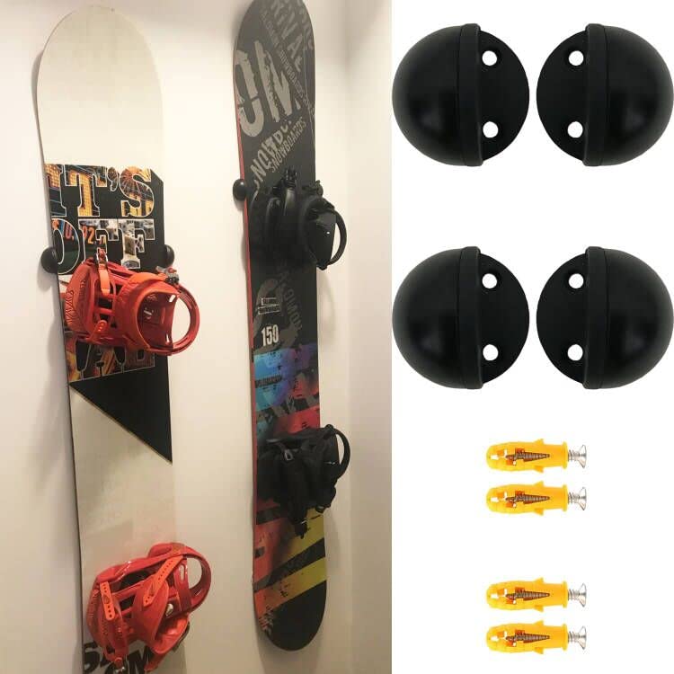 AUXPhome 4 Stück Ski-/Snowboard-Wandhalterung, schwimmender Aufhänger, Wandhalter –...