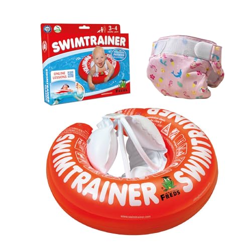 FREDS SWIM ACADEMY SWIMTRAINER Set Classic Rot & Nappy Pink in Größe 2, aufblasbare...