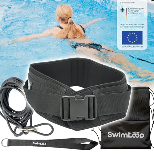 SWIMLOOP Schwimmgurt - Top Schwimmtrainer für zu Hause, Widerstandstraining, stationäres...