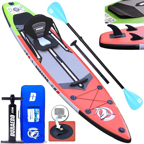 Stand up Paddle Board Aufblasbare SUP Board Set, 330x76x15cm, 3 abnehmbare Flosse, Kajak...