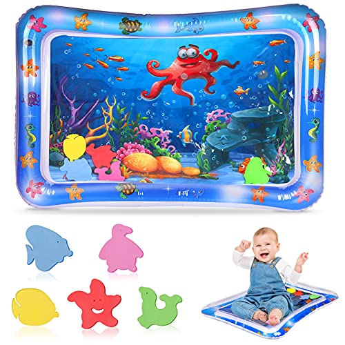 Hoiny Wassermatte Baby, Baby Spielzeuge 3 6 9 Monate, Wasserspielmatte Baby Aufblasbare...