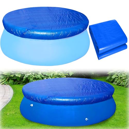 AIHSUMC Poolabdeckung Rund für 366cm Metallrahmenpool, Round Pool Cover für oberirdische...