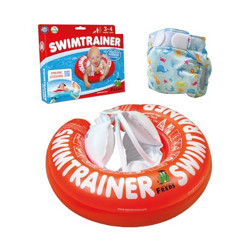 FREDS SWIM ACADEMY SWIMTRAINER Set Classic Rot & Nappy Blau in Größe 1, aufblasbare...