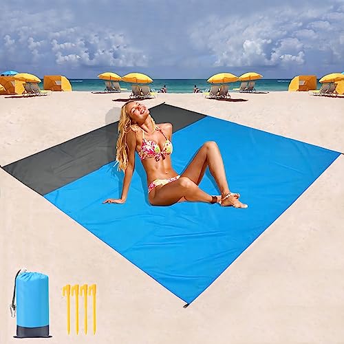 Gigmeta wasserdichte Strandmatte 210 x 200 cm, Tragbare Stranddecke, wasserdichte...