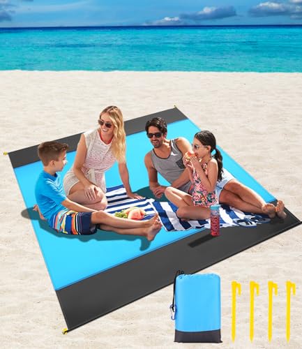 Toaren Sand Campingdecke 210 x 200 cm Stranddecke sandfrei Strandmatte,Super Groß...