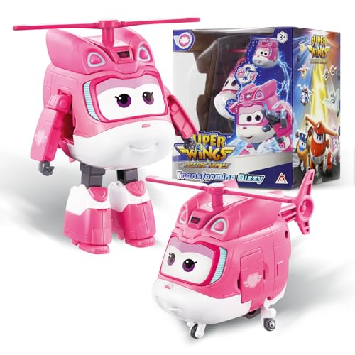 Super Wings Transformations-Flugzeug Supercharged Dizzy, ca. 12,7 cm große Spiel-Figur...