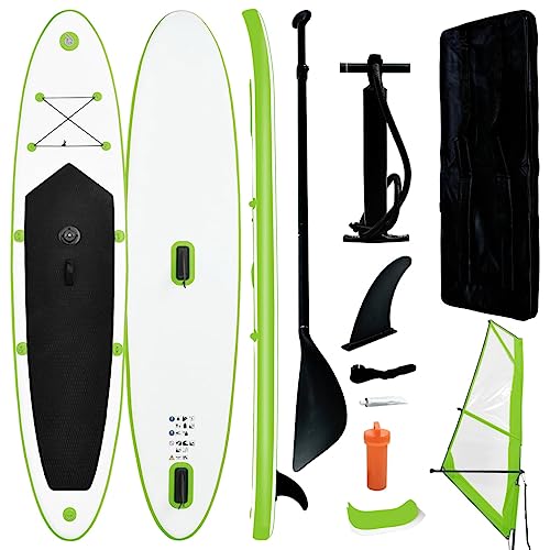 vidaXL Stand Up Paddleboard Set Aufblasbar mit Segel Tragetasche SUP Board Surfbrett...