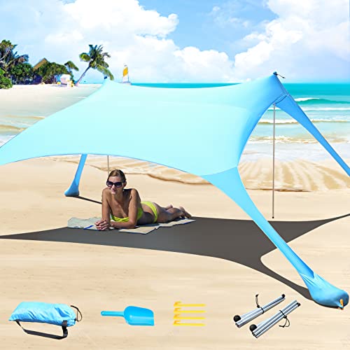 Cuupo Strandzelt, Pop-Up, 2x2.1 m, LSF 50, Lycra, Sonnenschutz, für den Außenbereich,...