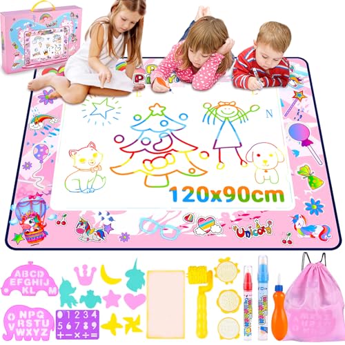 Nabance Malmatte mit Wasserstift Wasser Matte Doodle 120 * 90cm Wassermalmatte Super Groß...