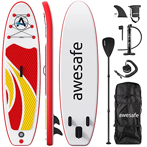 awesafe Aufblasbares Stand Up Paddling Board SUP Paddle Boards Set 180 kg