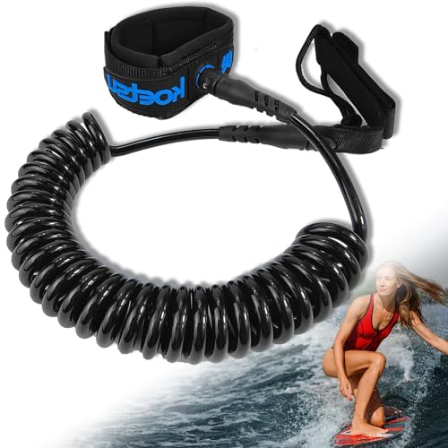 xiaoxiaozhijia Sup Leash,10ft Surf Leashes,TPU Paddleboard-Zubehör,7mm Adult Leine für...