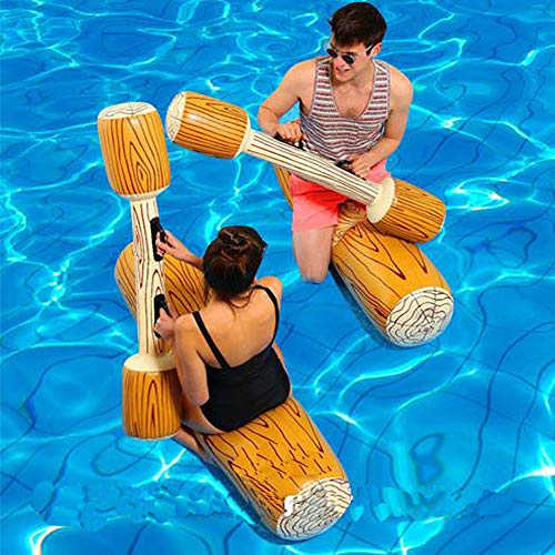 LUSTERMOON aufblasbares schwimmendes Wasserspielzeug, 2 Sets mit aufblasbaren Kampfbalken,...