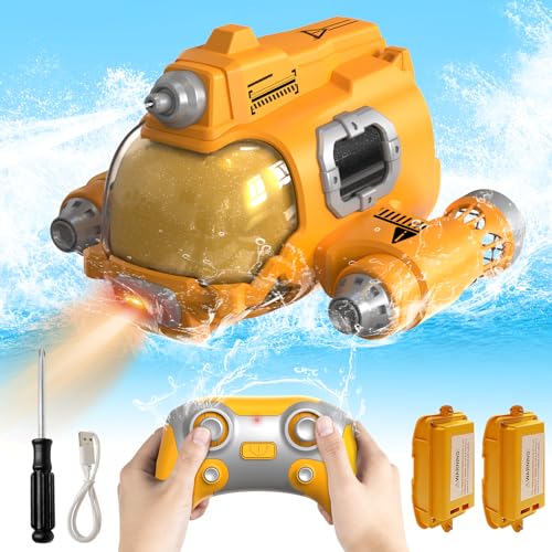 Emooncn RC Boot ferngesteuertes Boot mit Zwei Batterien 2.4GHz ferngesteuertes Boot Kinder...