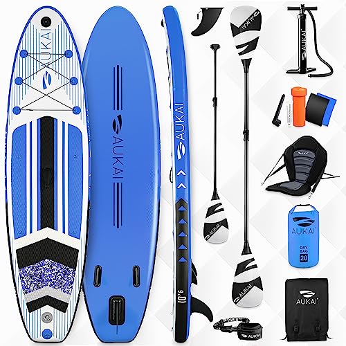 AUKAI SUP Board PRO | Aufblasbares Stand up Paddle Set | 320cm viele Modelle | 5 Jahre...